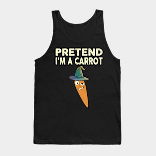 Pretend I'm A Carrot Vegan Halloween Costume Tank Top